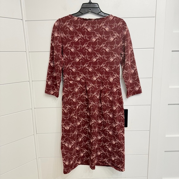 Boden Penny dress wild horse print rust red 23521 - Picture 6 of 12